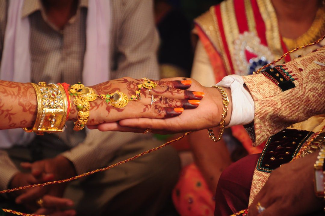Indian wedding ceremony representing kundali match-making