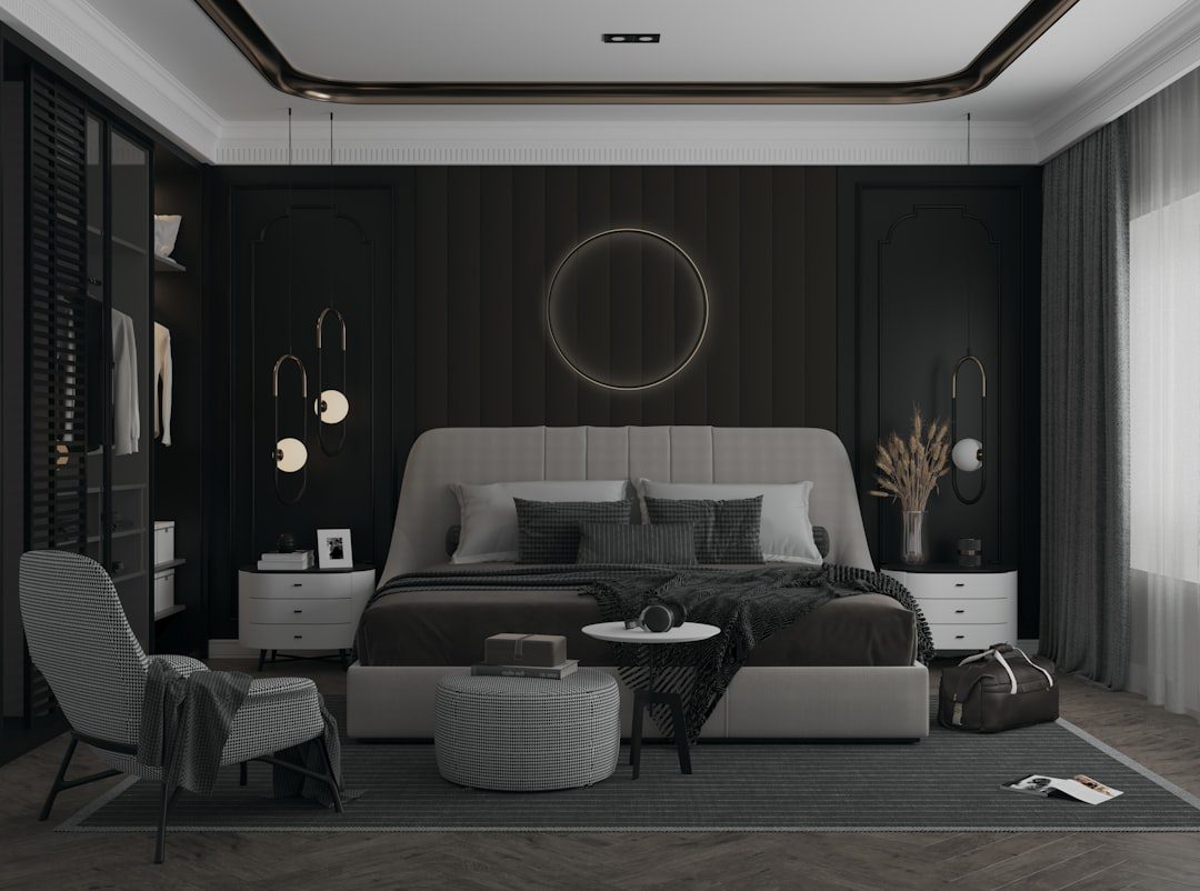 Elegant bedroom mirror placement for Vastu guidance