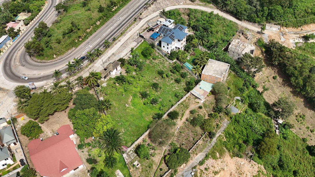 Aerial view of land plots for Vastu selection