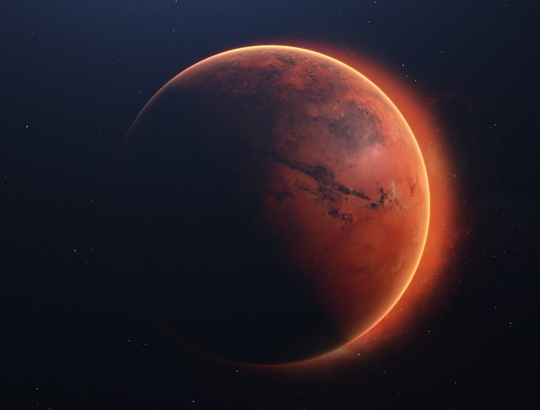 Mars in space representing Mars-ruled Nakshatras