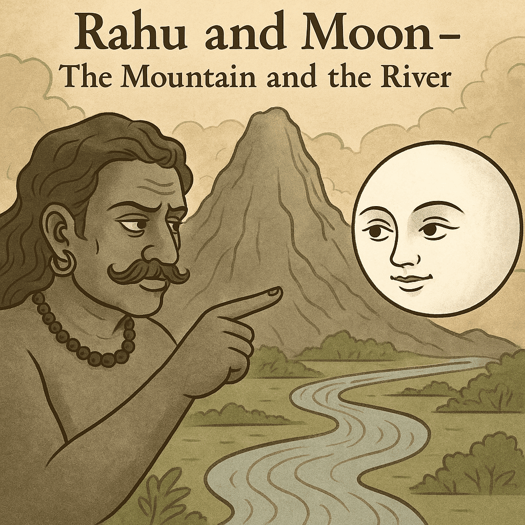Rahu–Moon Conjunction in Astrology: When the Mind is a River Trapped in a Mountain