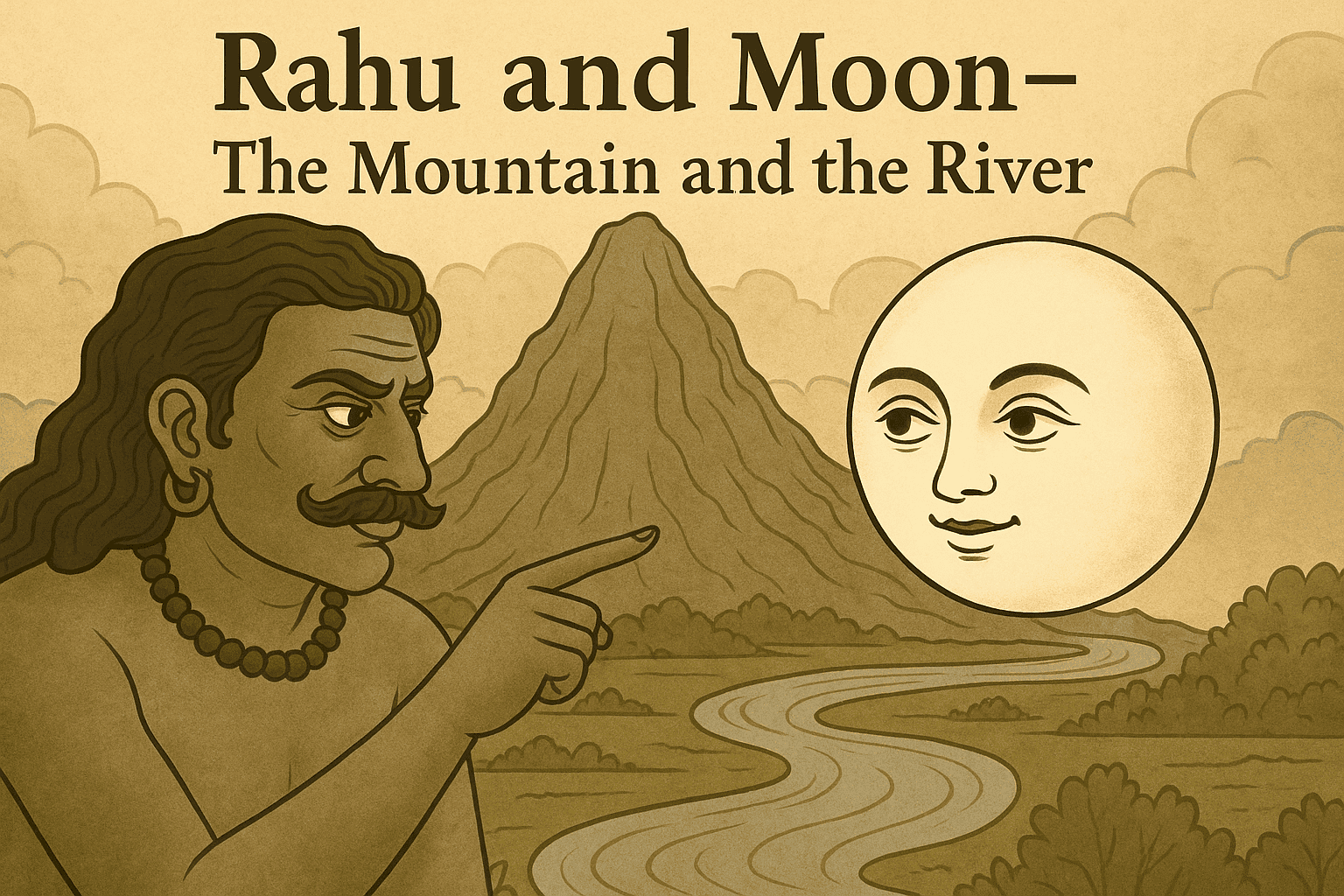 Rahu–Moon Conjunction in Astrology: When the Mind is a River Trapped in a Mountain