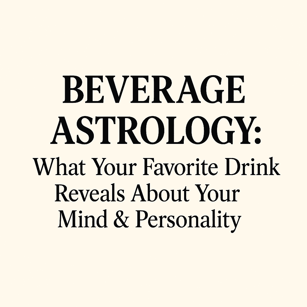 Beverage Astrology: What Your Favorite Drink Reveals About Your Mind & Personality