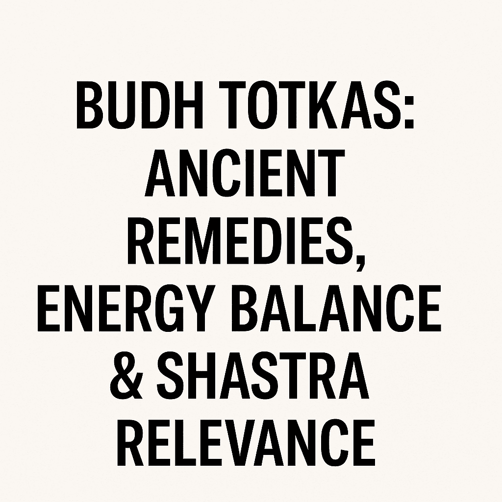 Budh Totkas: Ancient Remedies, Energy Balance & Shastra Relevance