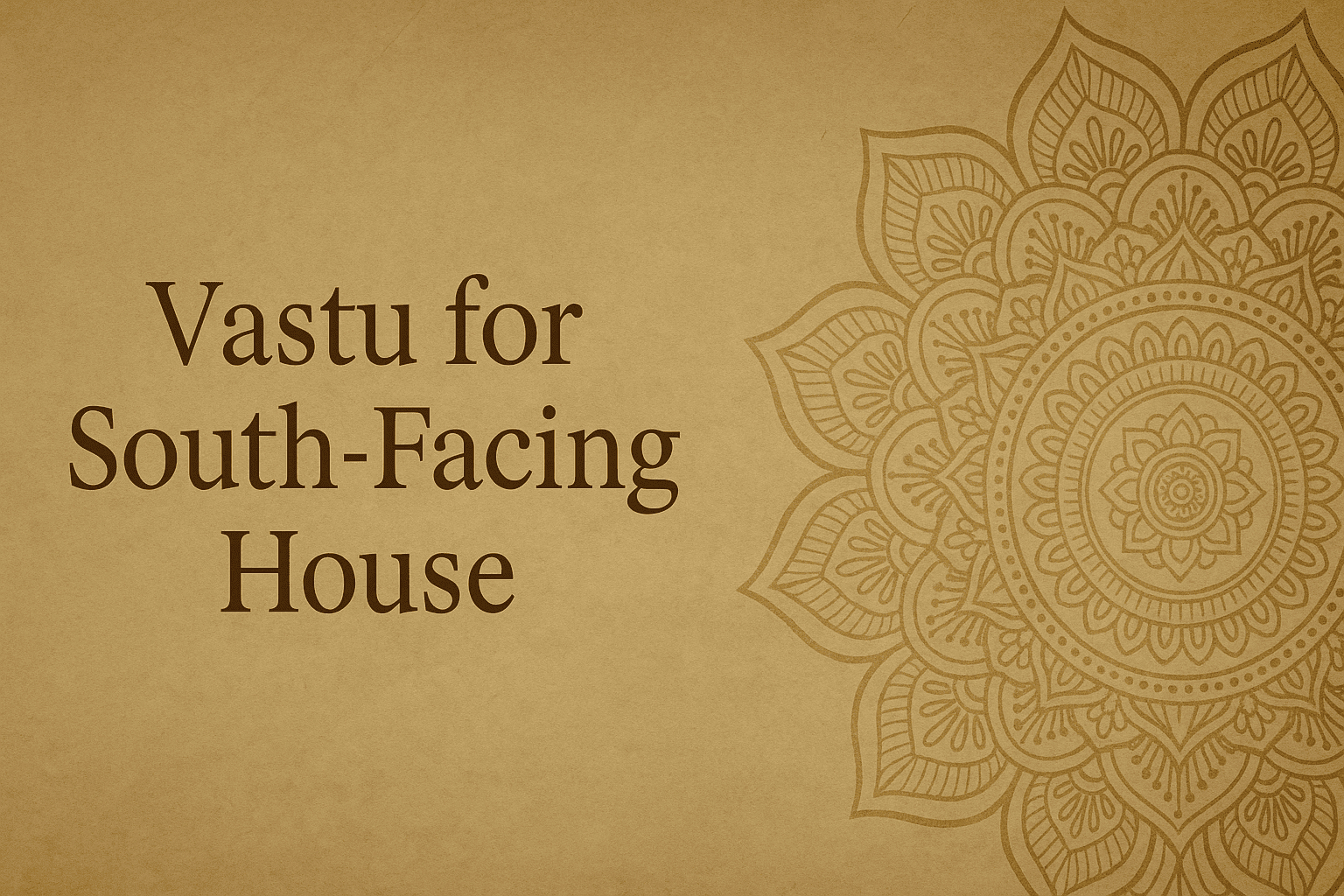 Vastu for South-Facing House
