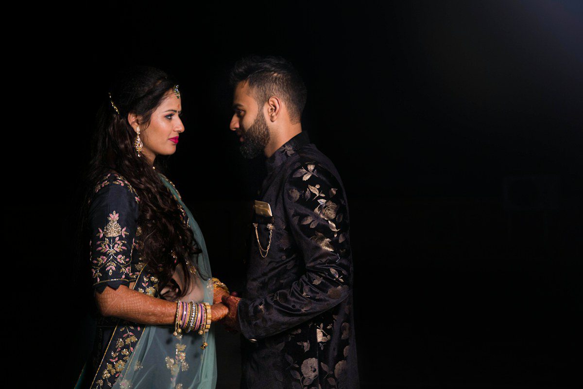 Indian couple reflecting on relationship compatibility