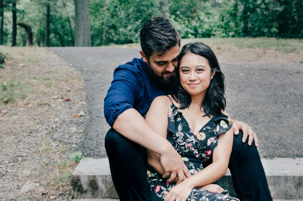 Couple sharing a supportive moment together