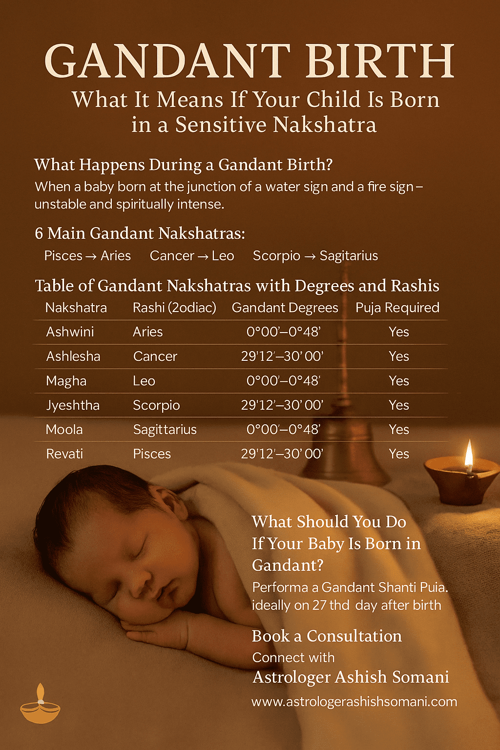Gandant Birth: What It Means If Your Child Is Born in a Sensitive Nakshatra
