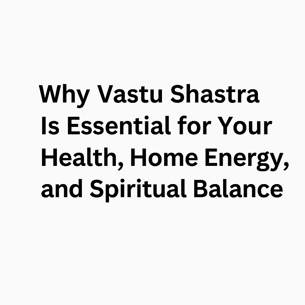 Why Vastu Shastra Is Essential for Your Home’s Health and Harmony