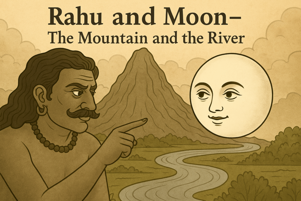 Rahu–Moon Conjunction in Astrology: When the Mind is a River Trapped in a Mountain