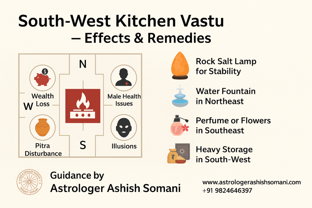 South-West Kitchen Vastu: Effects, Dosh & Remedies