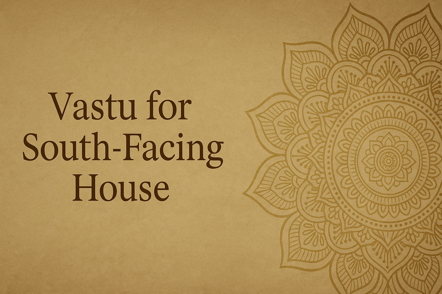 Vastu for South-Facing House
