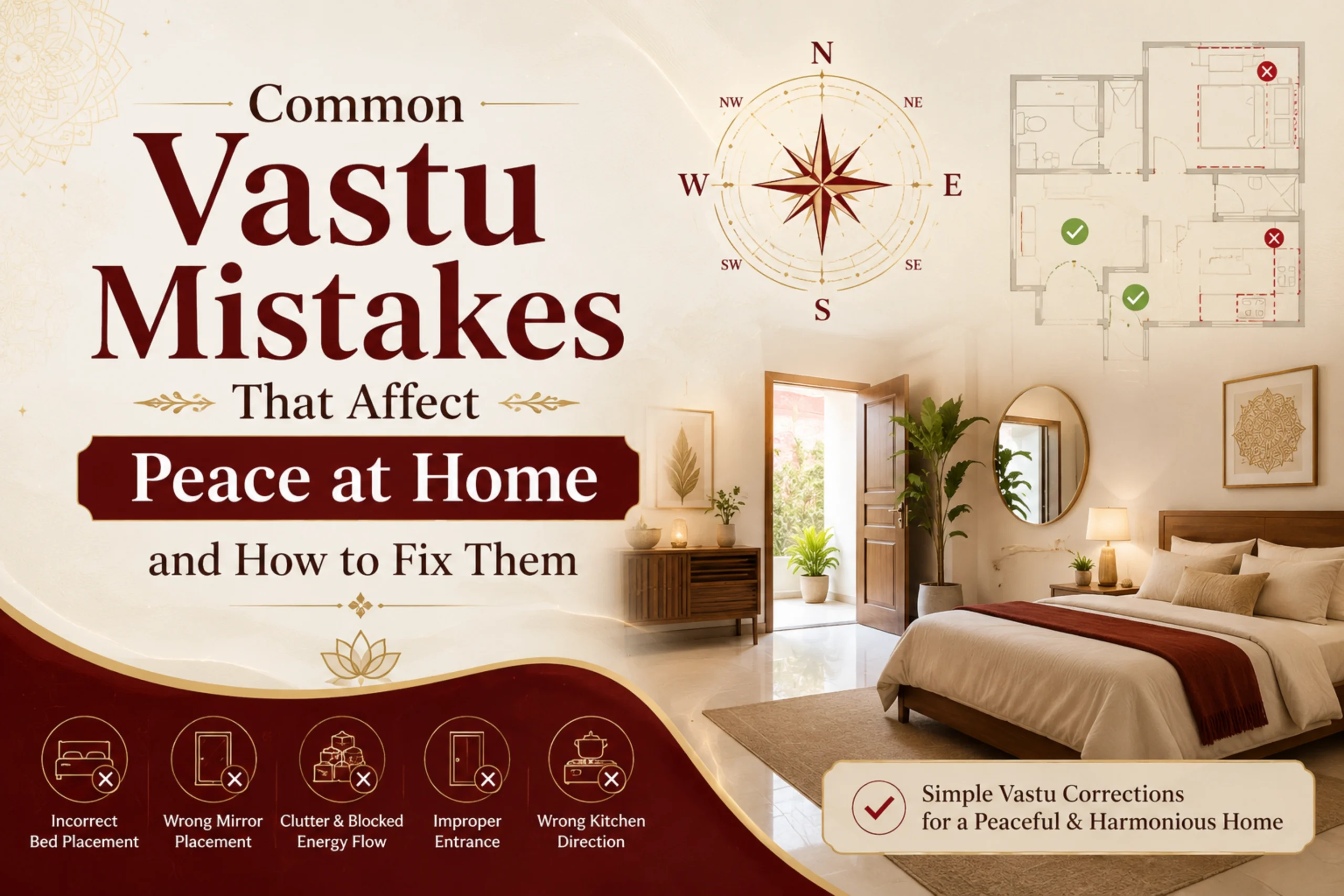 Common Vastu Mistakes That Affect Peace at Home and How to Fix Them