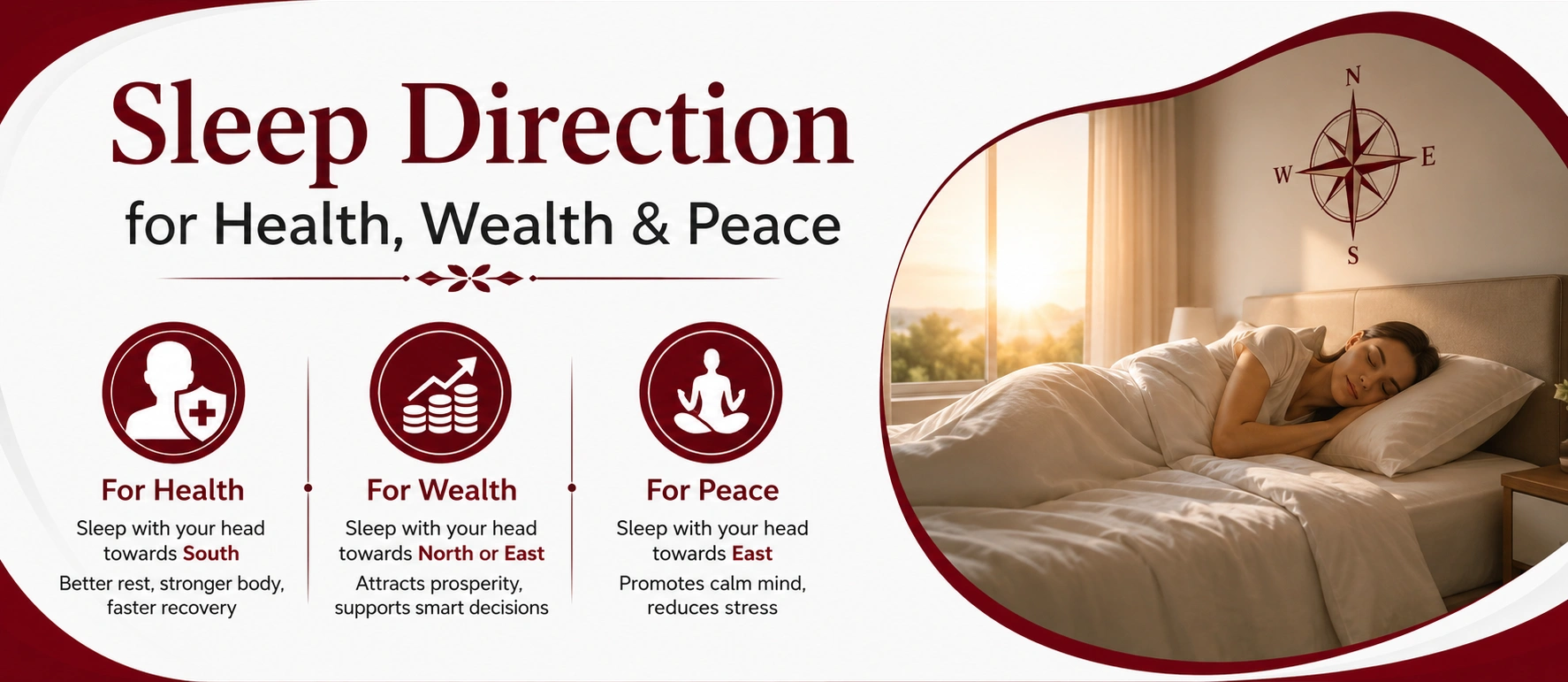 Best Sleeping Direction for Health, Wealth and Peace