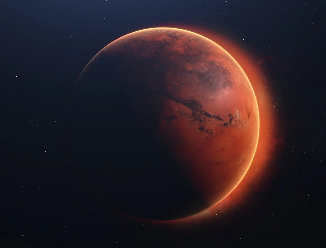 Mars in space representing Mars-ruled Nakshatras