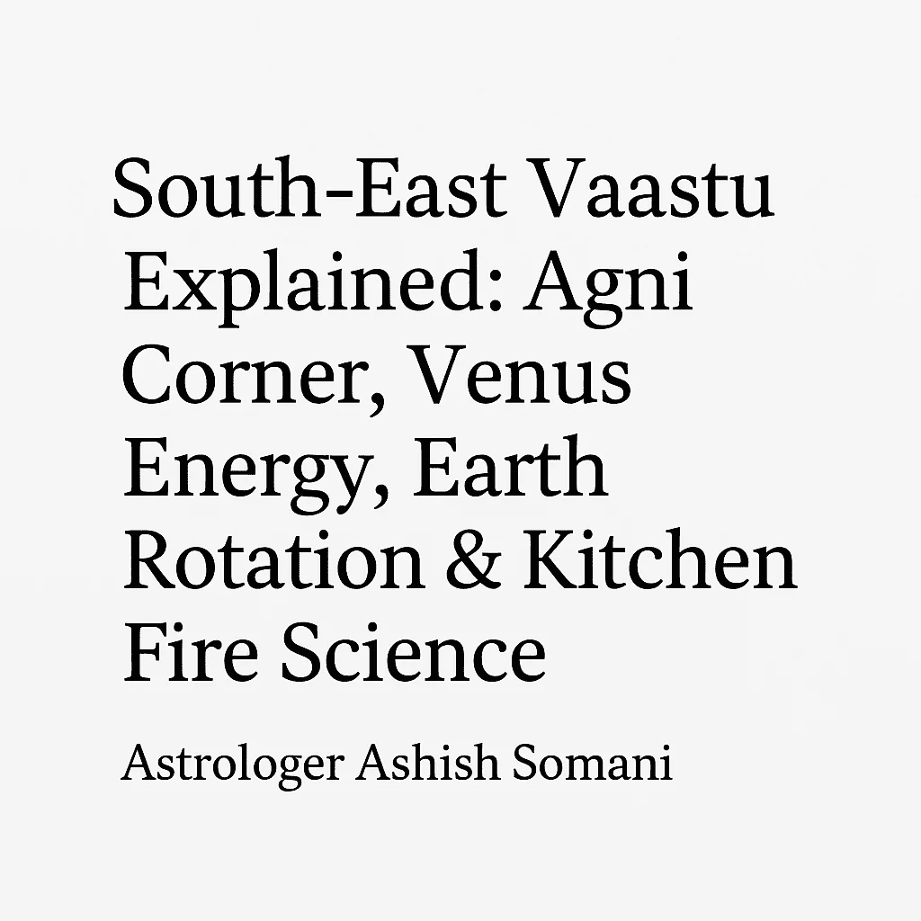 SouthEast Vaastu Explained: Agni Corner, Venus Energy, Earth Rotation & Kitchen Fire Science