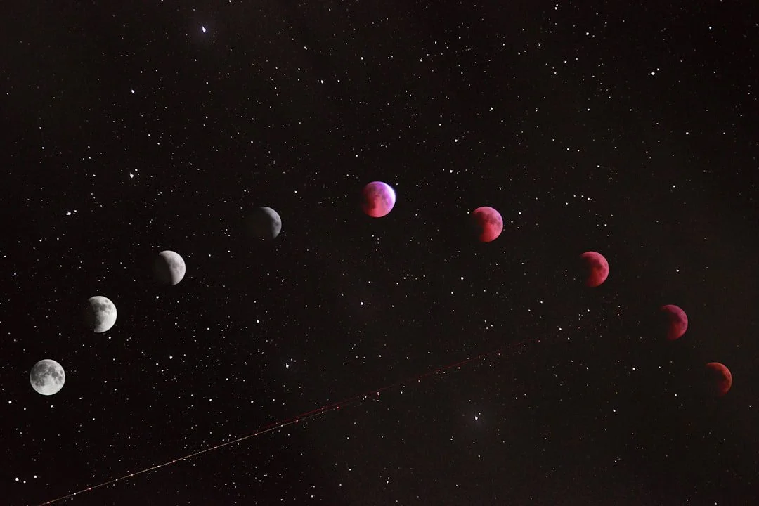 Lunar eclipse representing Rahu-Ketu transit predictions