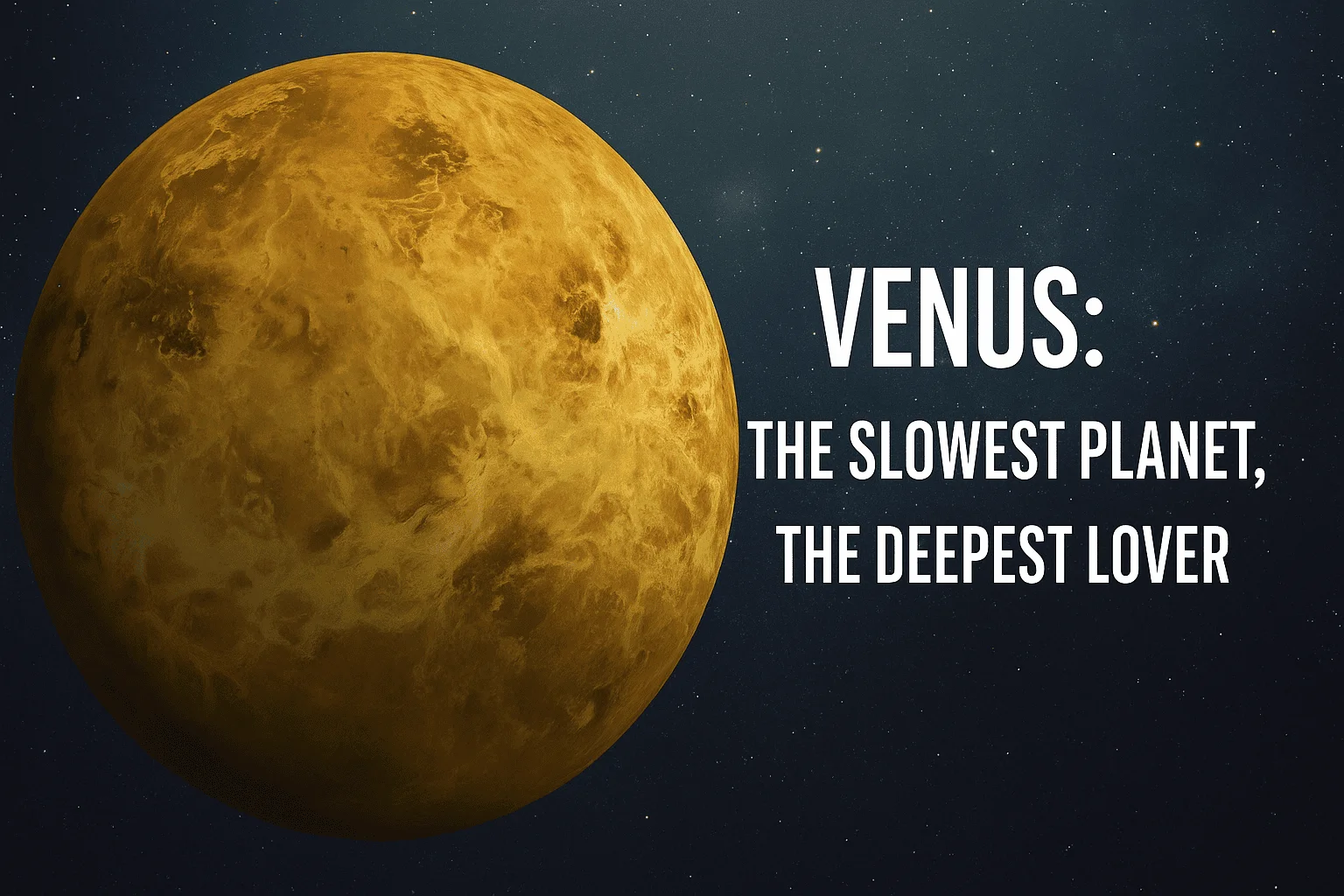 The Secret of Venus’s Reverse Rotation: The Slowest Planet, The Deepest Lover